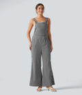 Adjustable Straps Gingham Casual Baggy Overalls with Pockets-Easy Peezy