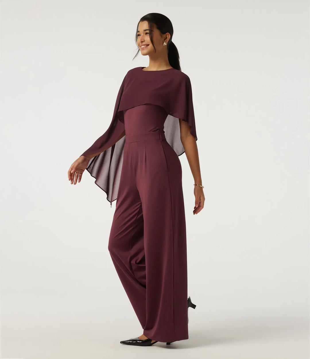 Round Neck Sleeveless Slim Wide Leg Asymmetric Party Jumpsuits with Pockets -Easy Peezy Edition