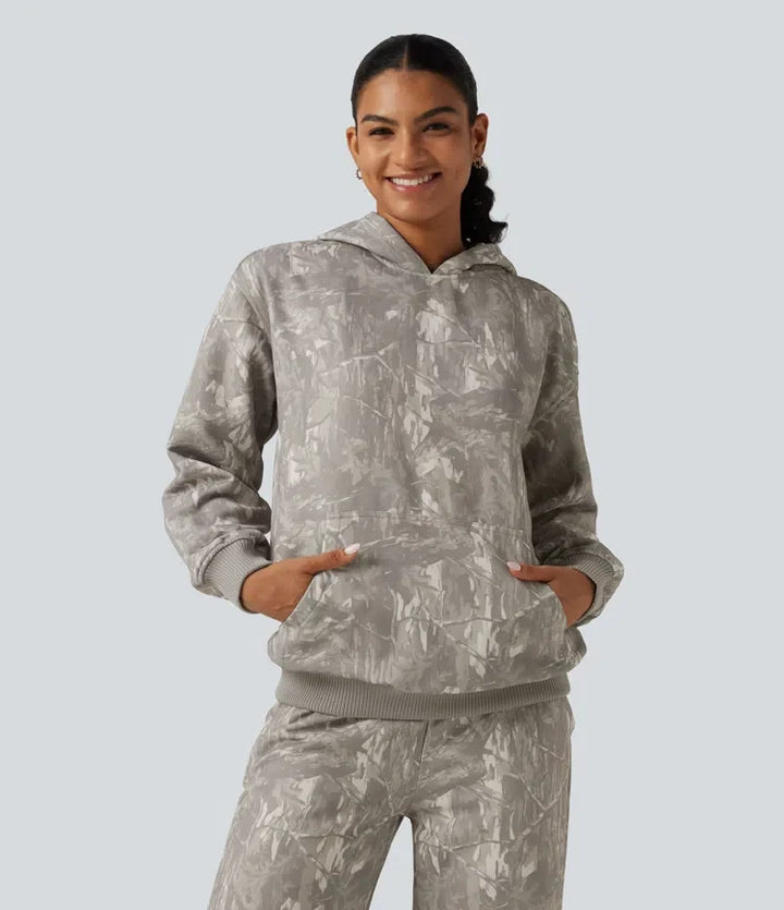 Hooded Long Sleeve Casual Sweatshirt with Pocket