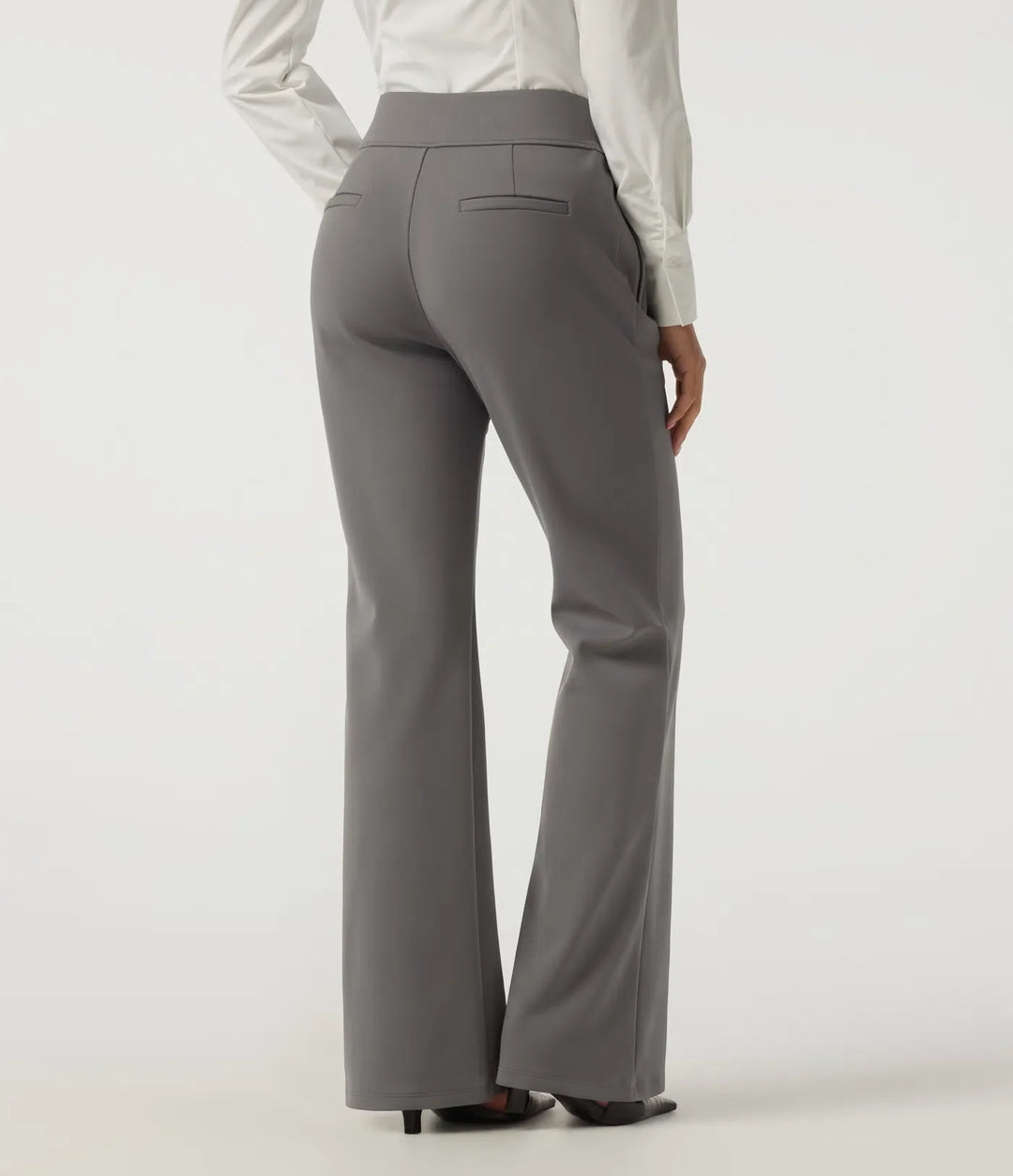 High Waisted Flare Fleece Work Pants with Pockets