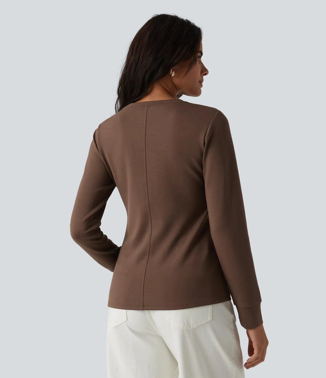 SpacerTek Round Neck Long Sleeve Casual Sweatshirt