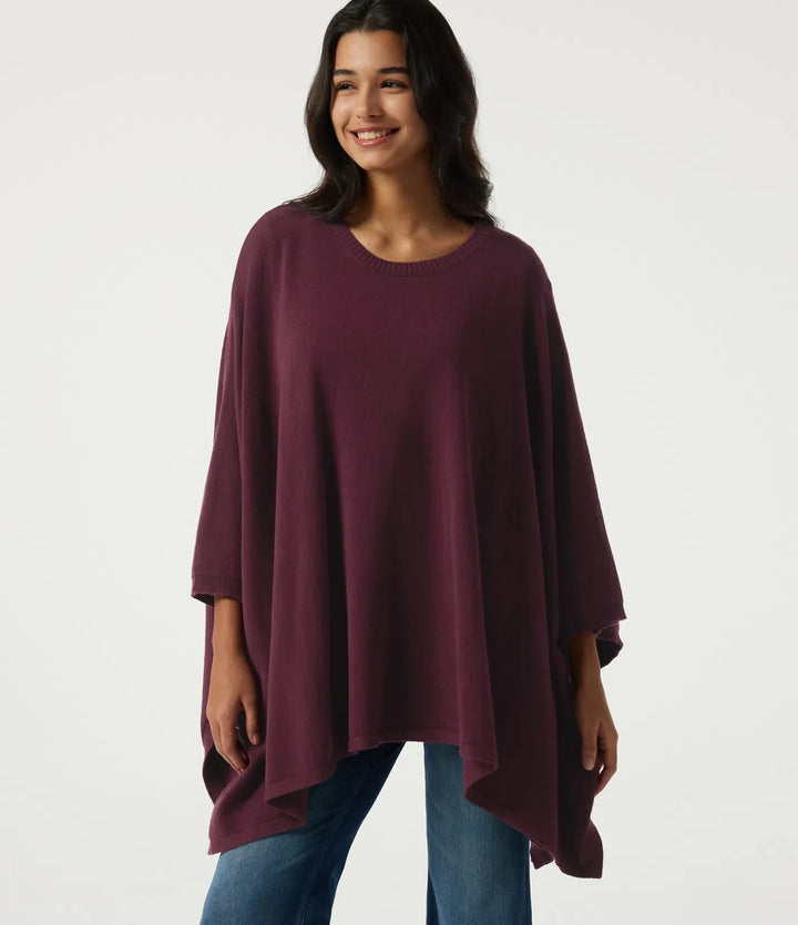 Round Neck Batwing Sleeve Casual Sweater