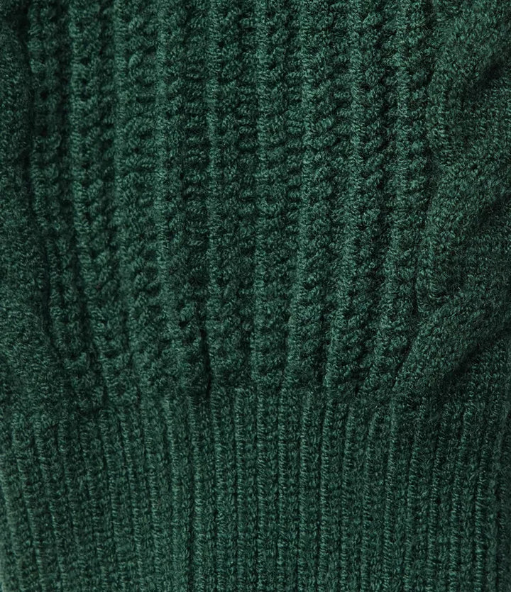 Round Neck Long Sleeve Relaxed Work Sweater