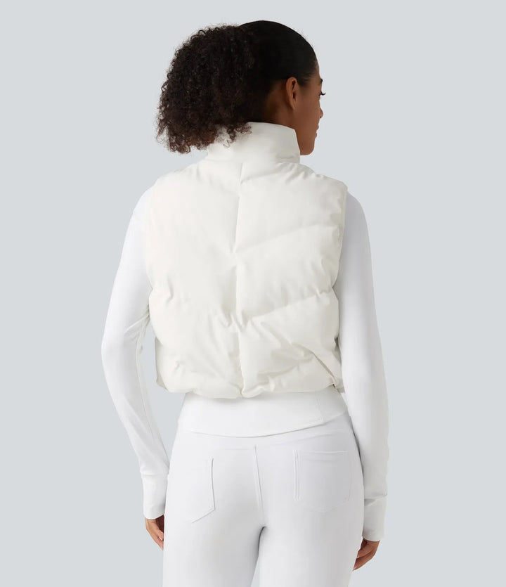 PuffFlex 3-in-1 Mock Neck Slim Causal Puffer Jacket with Pockets