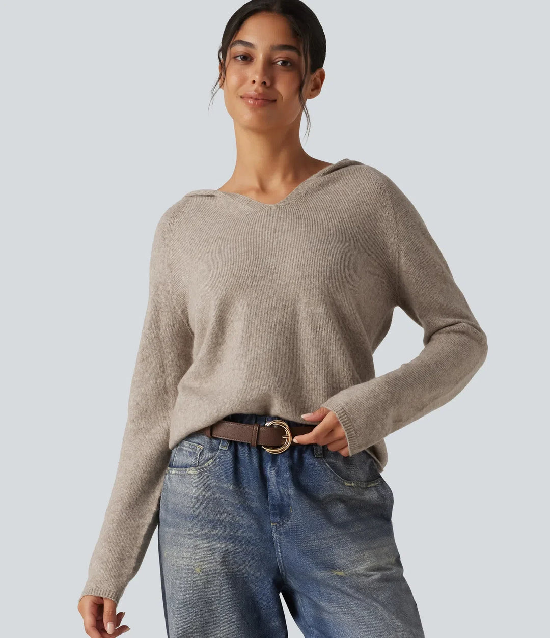 Hooded Long Sleeve Casual Sweater