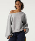 Boat Neck Long Sleeve Pullover Casual Sweatshirt