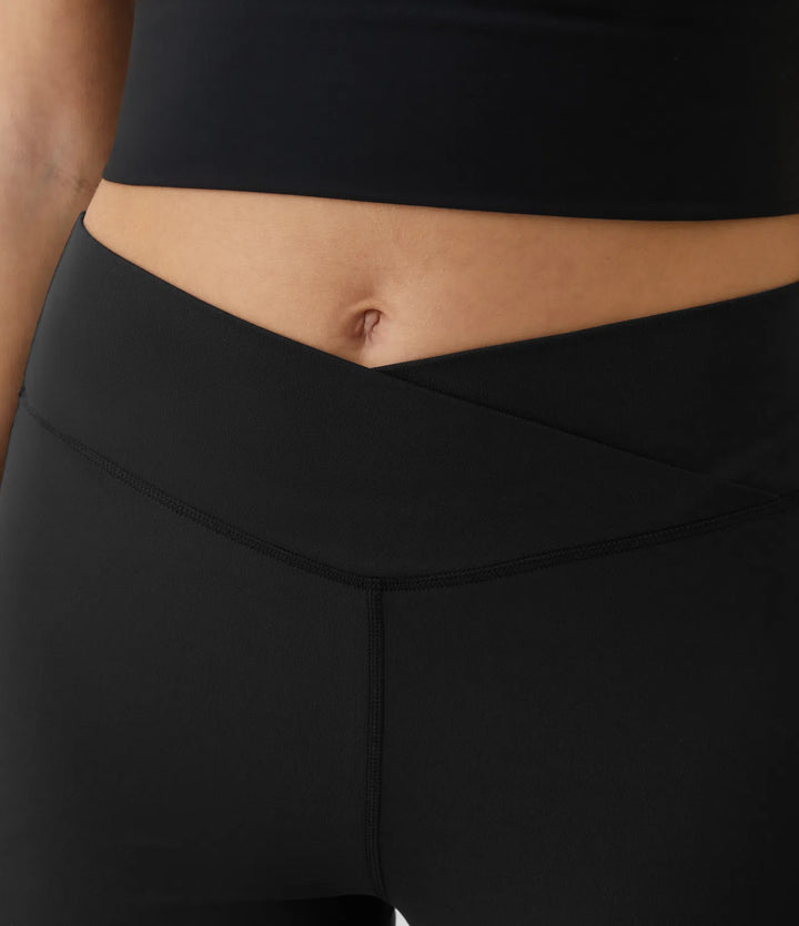 DayStretch High Waisted Crossover Flare Yoga Leggings