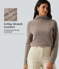 High Neck Long Sleeve Slim Work Sweater