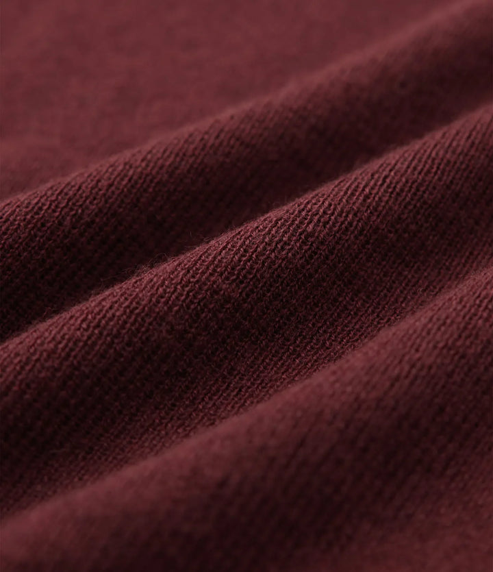 U-Neck Long Sleeve Wool-Blend Casual Sweater