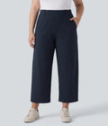 Plus Size DayStretch High Waisted Barrel Leg Casual Pants with Pockets