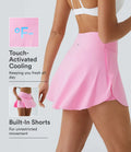 SoftlyZero Airy Crossover Pocket 2-in-1 InstantCool Tennis Skirt-Lucid-Longer Length