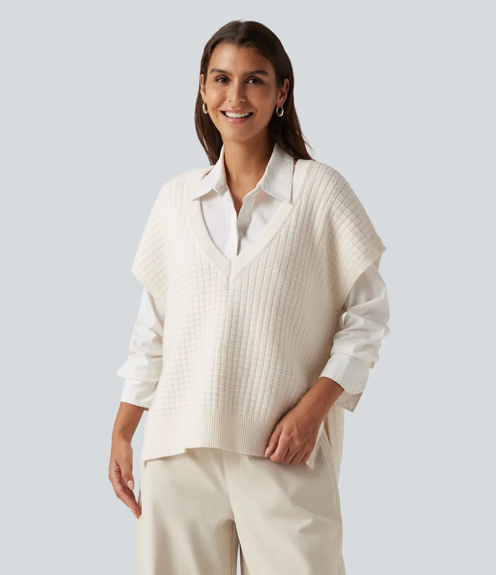 Deep V Neck Casual Sweater Vest