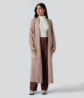 Long Sleeve Work Longline Cardigan with Pockets