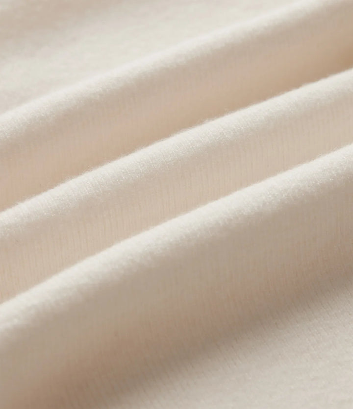 Round Neck Long Sleeve Thumb Hole Slim Work Sweater