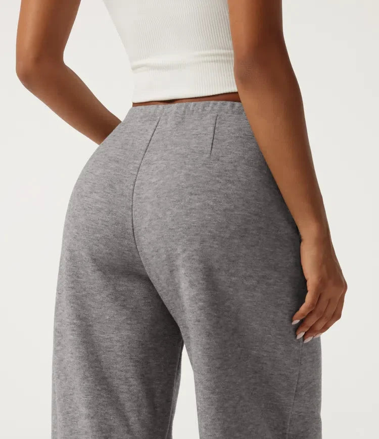Mid Rise Drawstring Barrel Leg Casual Sweatpants with Pockets