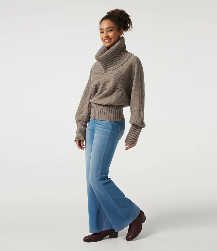 High Neck Long Sleeve Casual Sweater