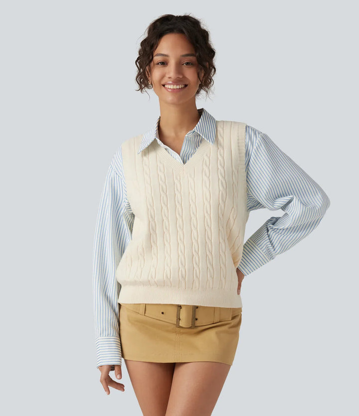 V Neck Casual Sweater Vest