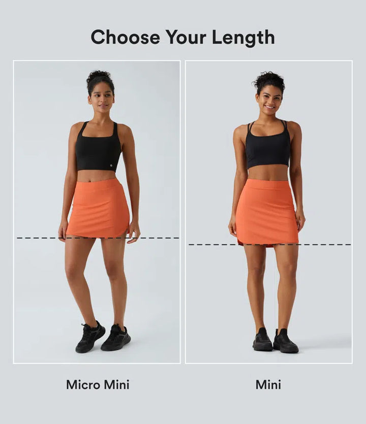 SoftlyZero Airy HIgh Waisted 2-in-1 InstantCool Mini Golf Skirt with Pockets