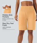 SoftlyZero Airy High Waisted Pockets InstantCool Yoga Bermuda Shorts