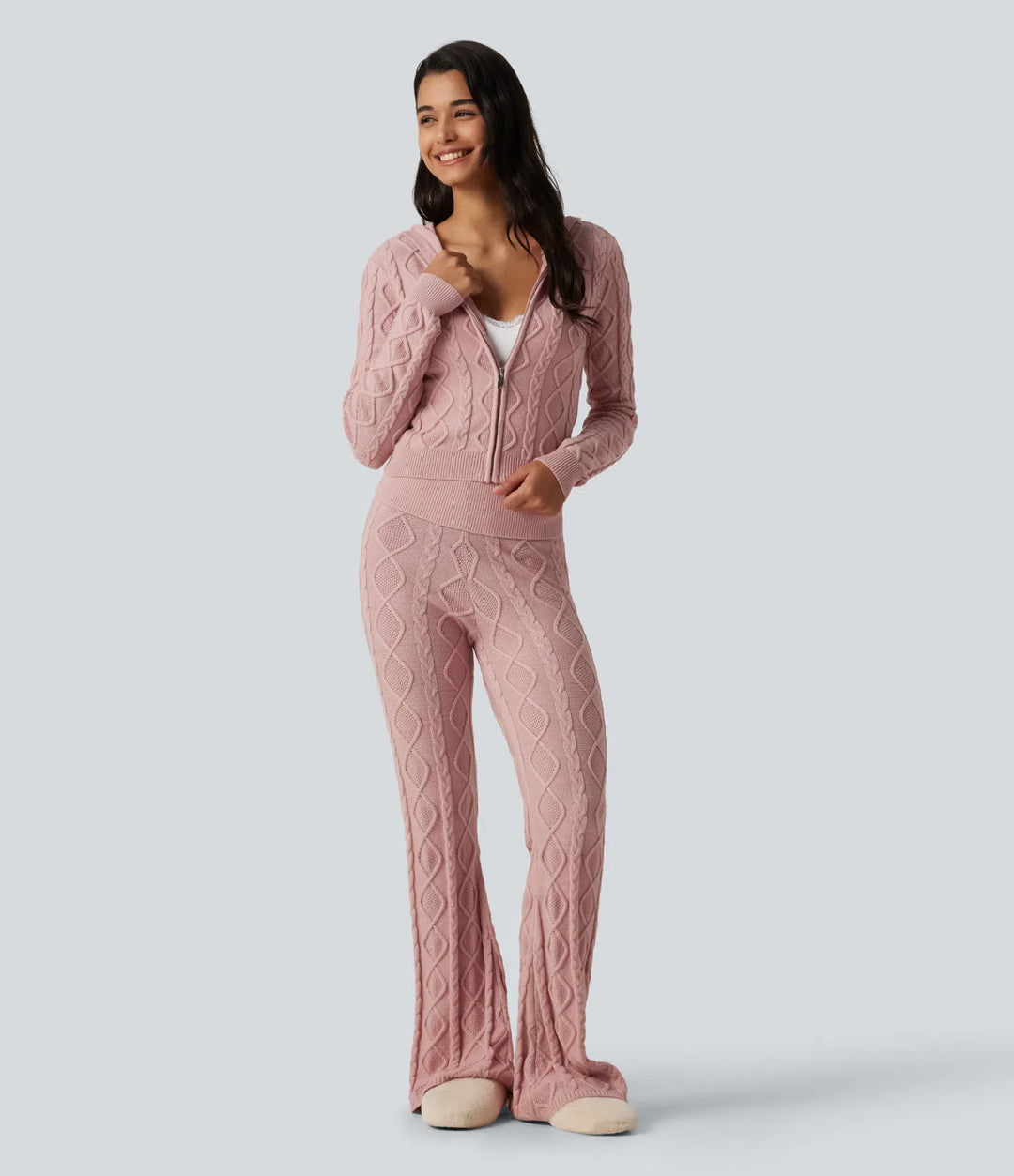 Hooded Long Sleeve Lounge Cardigan