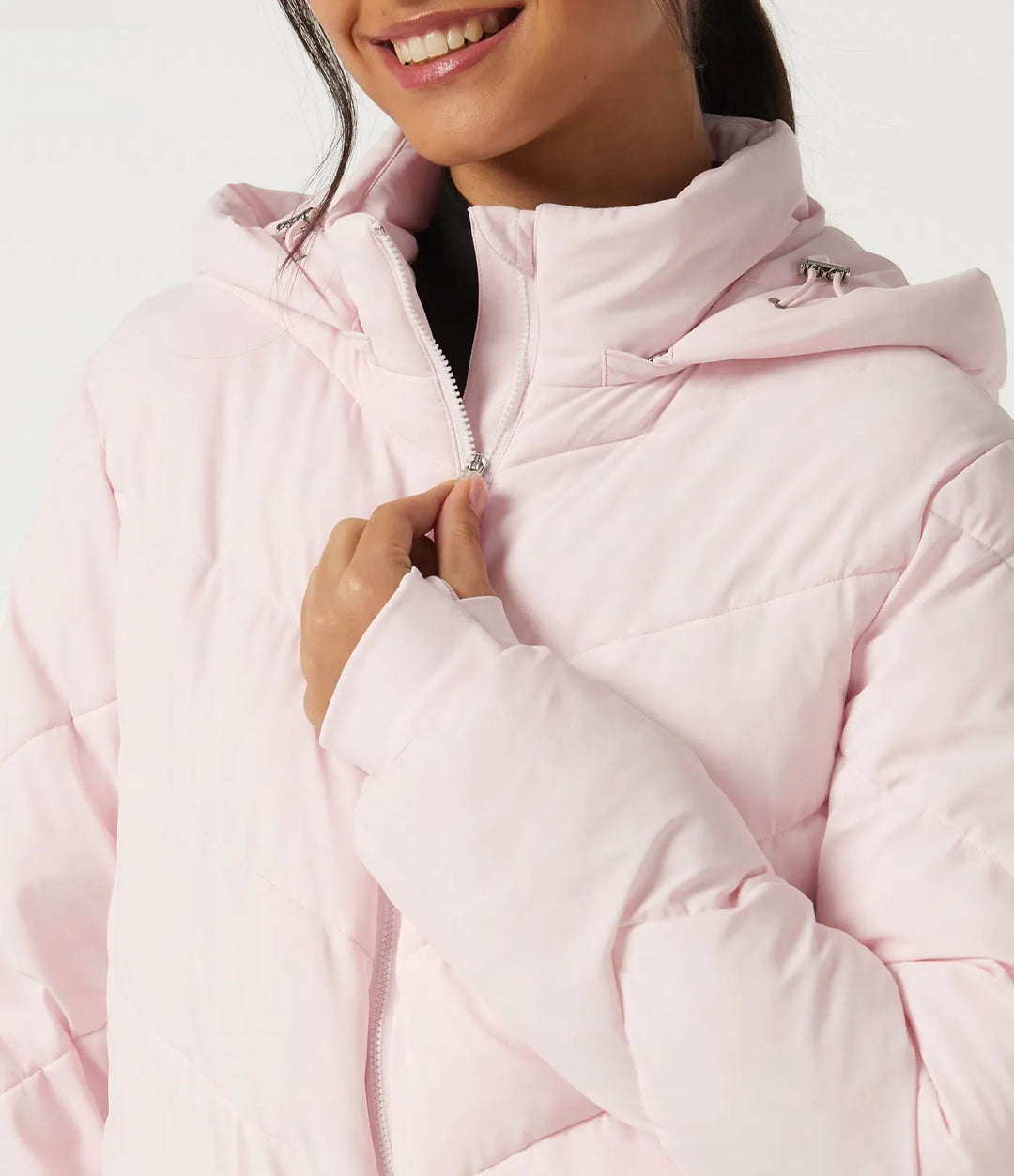 PuffFlex Hooded Long Sleeve Casual Padded Jacket with Pockets