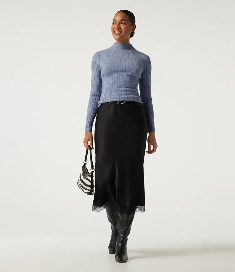 Mock Neck Long Sleeve Work Sweater