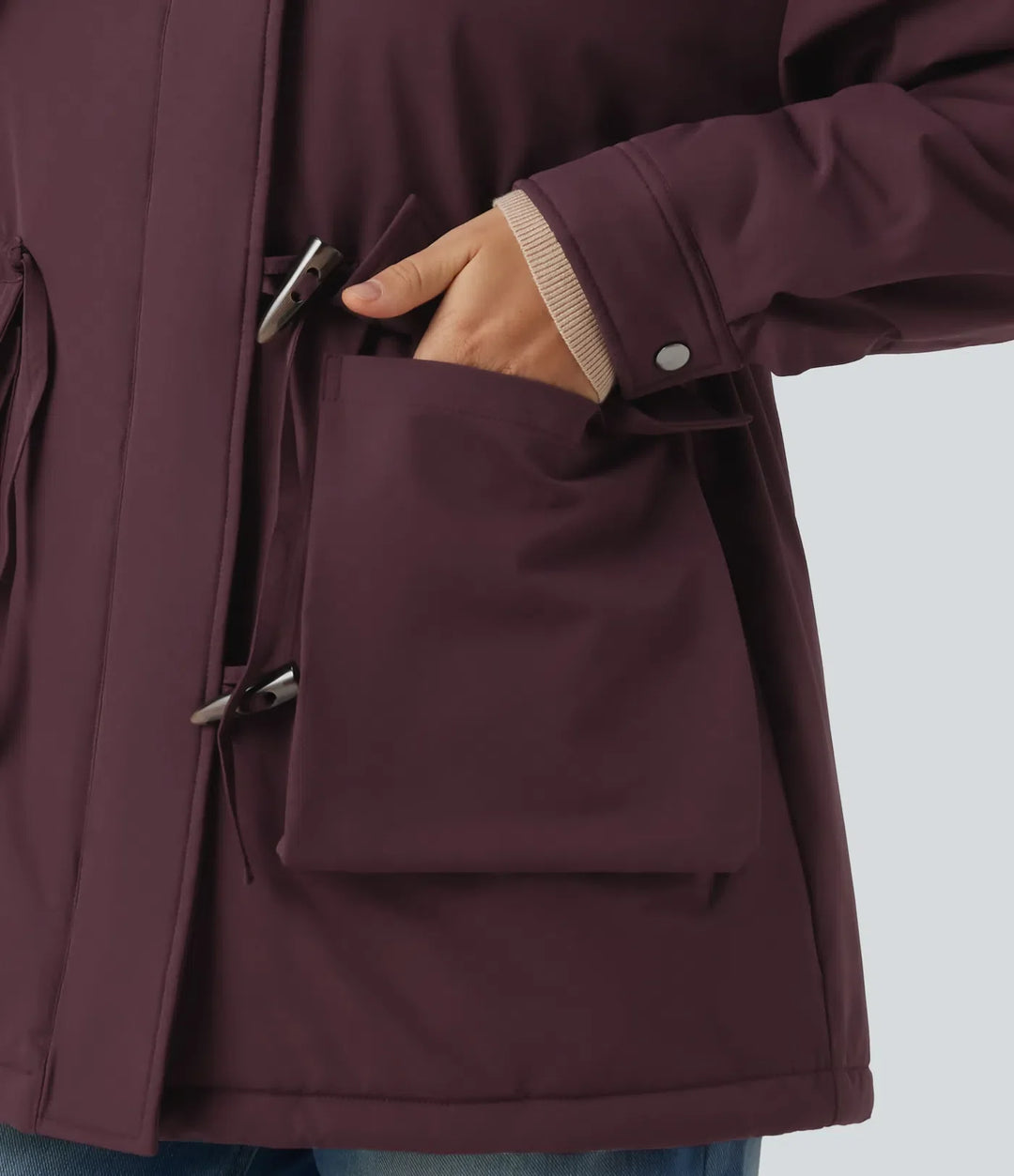 Lapel Long Sleeve Casual Padded Jacket with Pockets