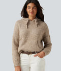 Hooded Long Sleeve Casual Sweater with Pocket