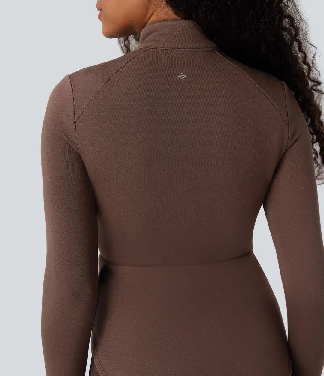 SpacerTek Stand Collar Reglan Long Sleeve Thumb Holes Workout Jacket
