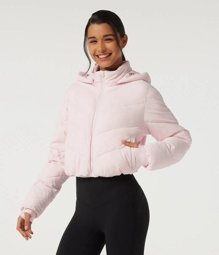PuffFlex Hooded Long Sleeve Casual Padded Jacket with Pockets