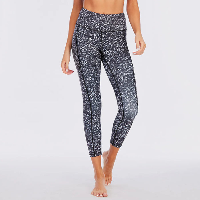 Halara UltraSculpt Leopard Print High Waisted Tummy Control Yoga Leggings with Pockets