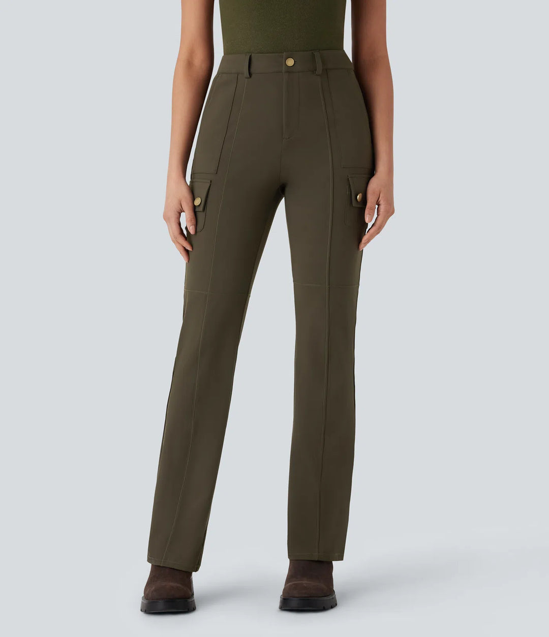 DayStretch Mid Rise Pockets Hiking Cargo Bootcut Pants