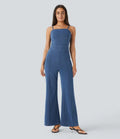 Halara Flex Washed Denim Casual Jumpsuit