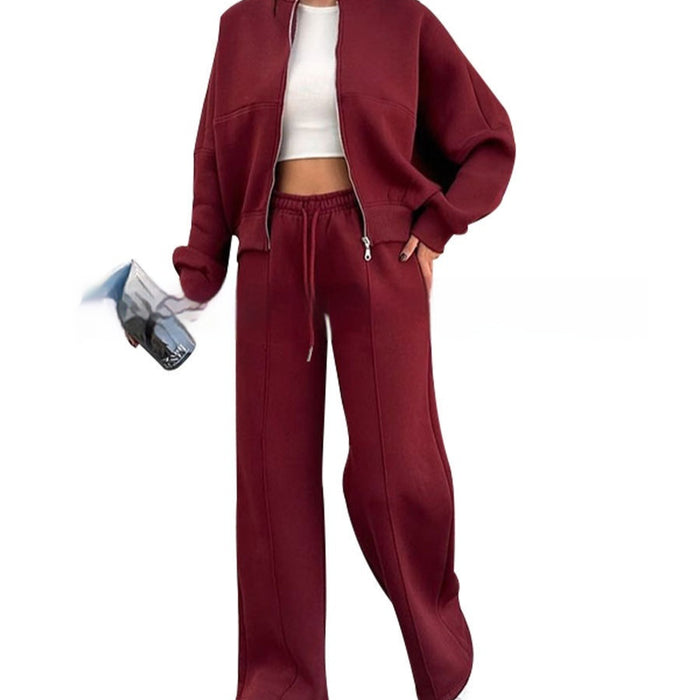 Brooke | Zip-Up Jacket and Wide-Leg Pants Set for Women