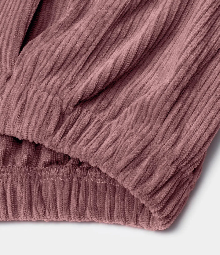 Pocket Cropped Corduroy Casual Jacket