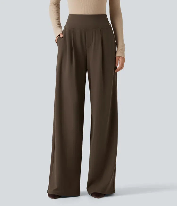 Halara Flex High Waisted Wide Leg Work Pants with Pockets