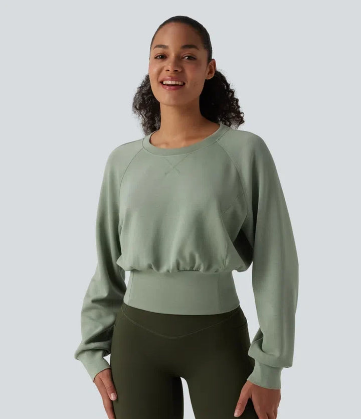 SpacerTek Round Neck Long Sleeve Casual Sweatshirt