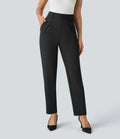 Halara Flex High Waisted Pocket Solid Work Tapered Pants