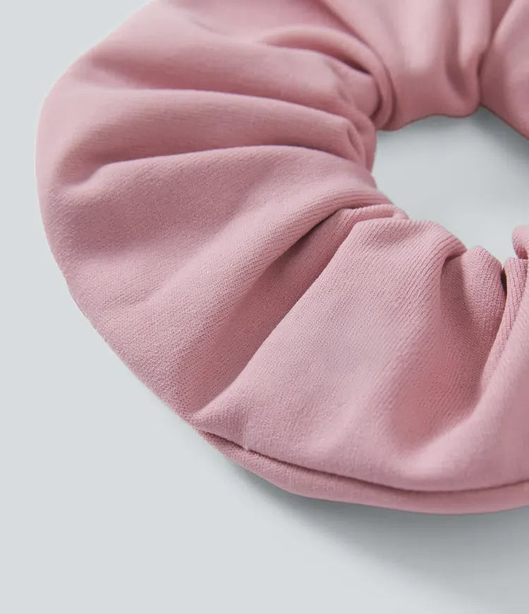 SoftlyZero Plush Solid Pleated Scrunchie-Surprise Color