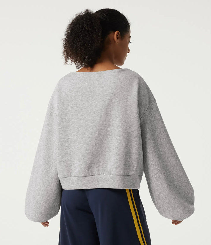 Boat Neck Long Sleeve Pullover Casual Sweatshirt