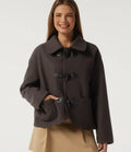 Collared Long Sleeve Casual Coat with Pockets