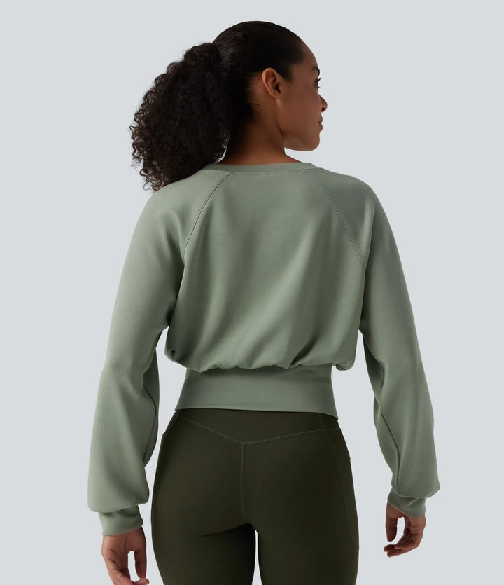 SpacerTek Round Neck Long Sleeve Casual Sweatshirt