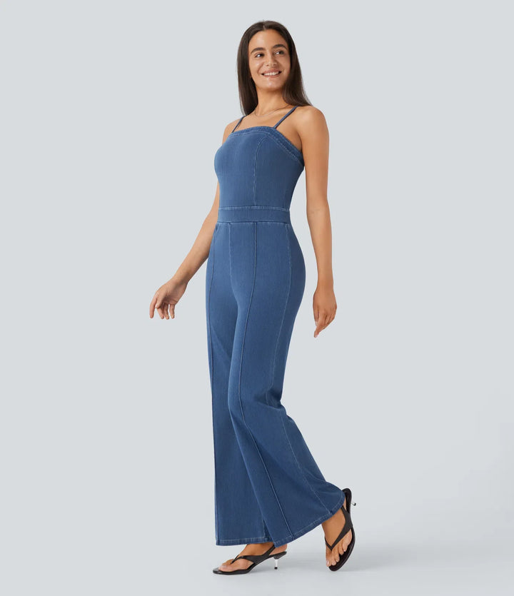 Halara Flex Washed Denim Casual Jumpsuit