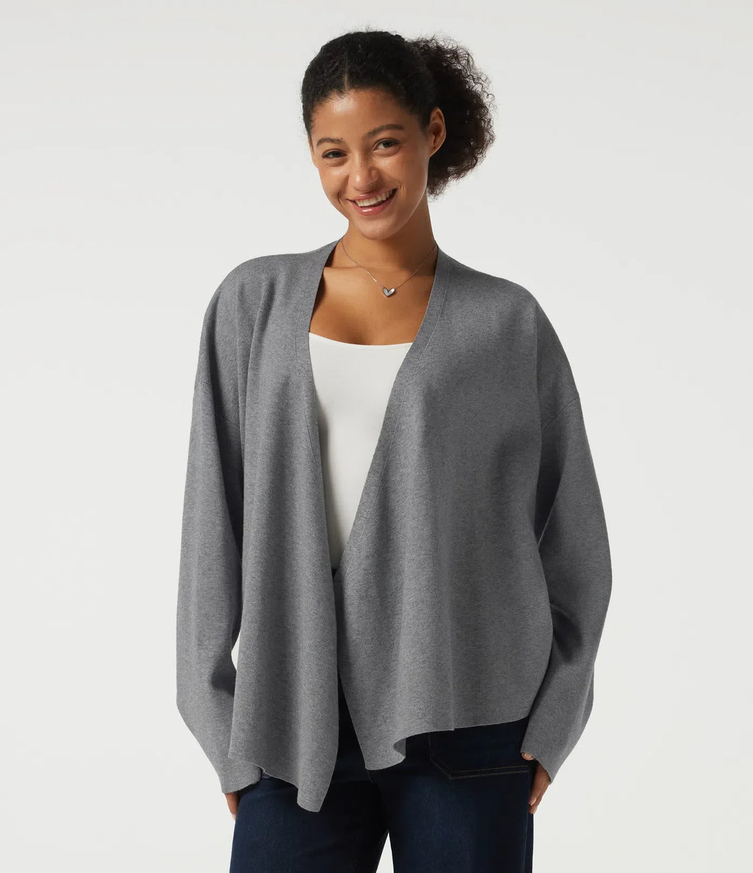 V Neck Long Sleeve Belted Work Cardigan