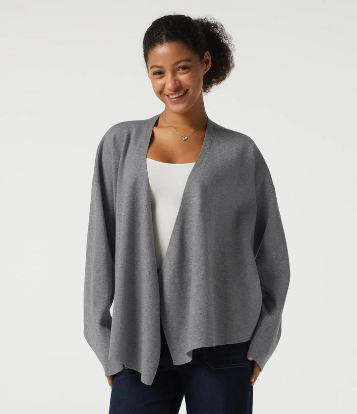 V Neck Long Sleeve Belted Work Cardigan