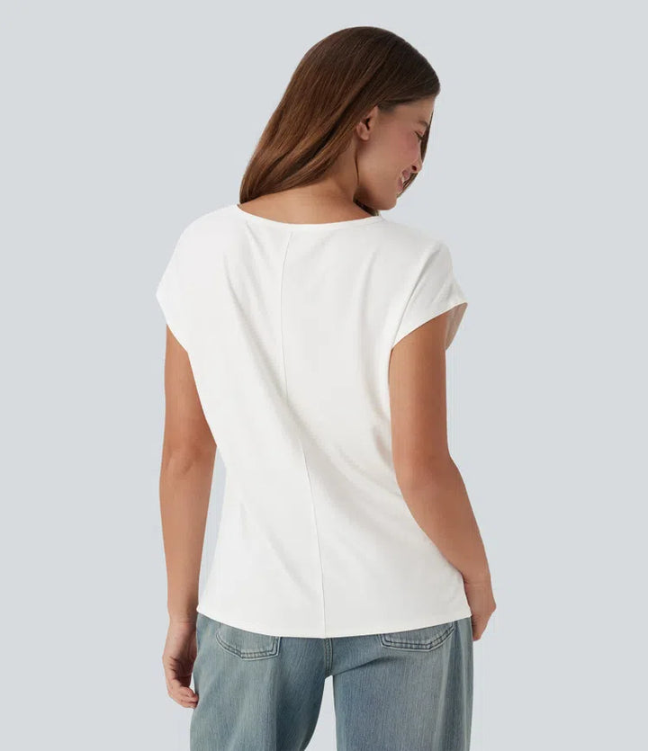 V Neck Short Sleeve Casual T-Shirt