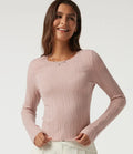 Round Neck Long Sleeve Work Sweater