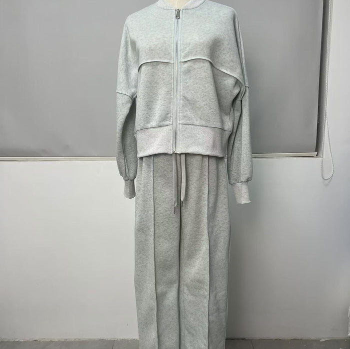 Brooke | Zip-Up Jacket and Wide-Leg Pants Set for Women