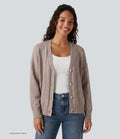 Dropped Long Sleeve Casual Cardigan