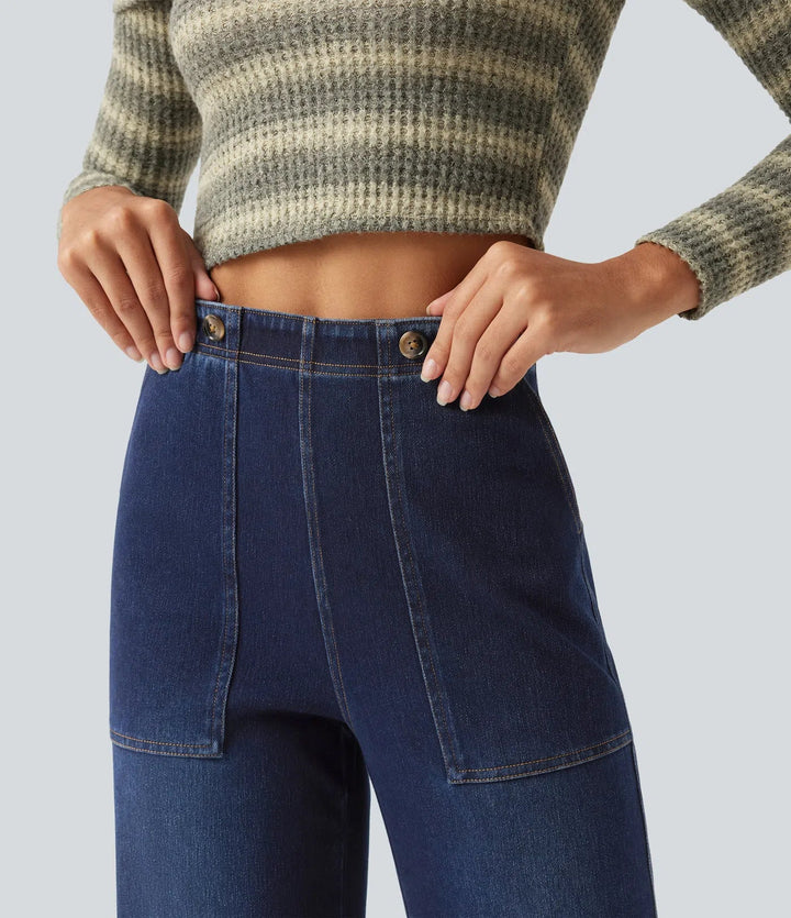 Halara Flex High Waisted Wide Leg Jeans with Pockets
